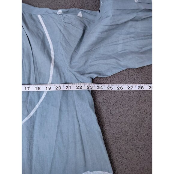 NWT World of Crow Relaxed Fit Midi-Dress Blue Sz (L) Oversize Lagenlook Coastal - Picture 5 of 11